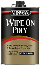 Minwax 40910000 Wipe-On Poly Paint, Liquid, Clear, 1 pt, Can